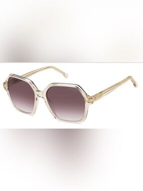Carrera Women’s Gold Transparent Frame Sunglasses with Gradient Purple Lenses